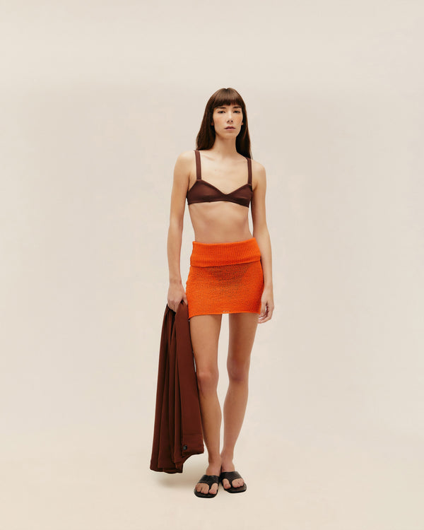 MINI JULIA KNIT SKIRT MANDARINA ORANGE