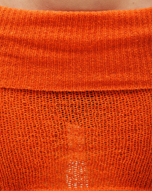 MINI JULIA KNIT SKIRT MANDARINA ORANGE