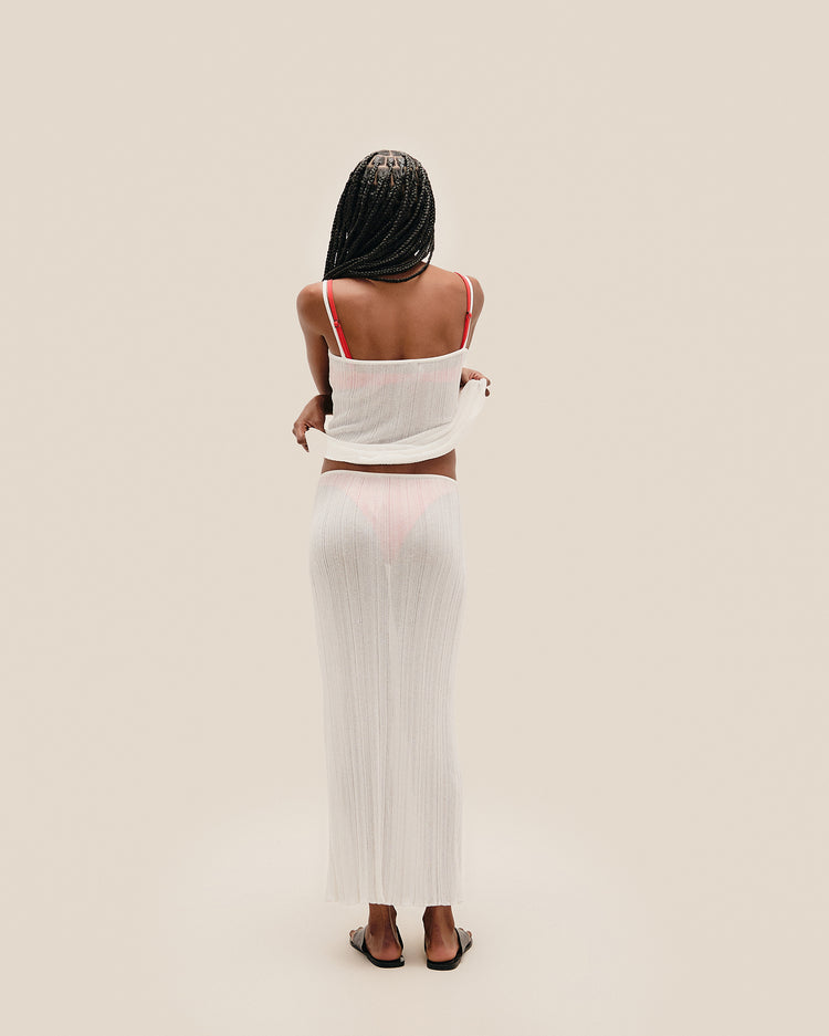 IVANA KNIT SKIRT OFF-WHITE