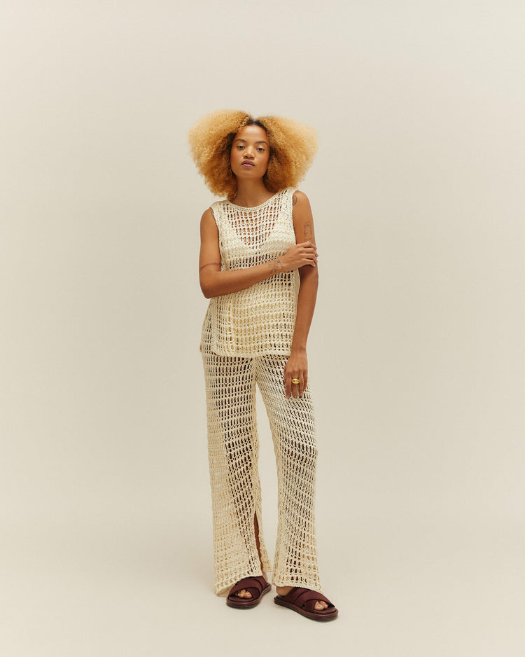 CAROL KNIT SHIRT OFF-WHITE