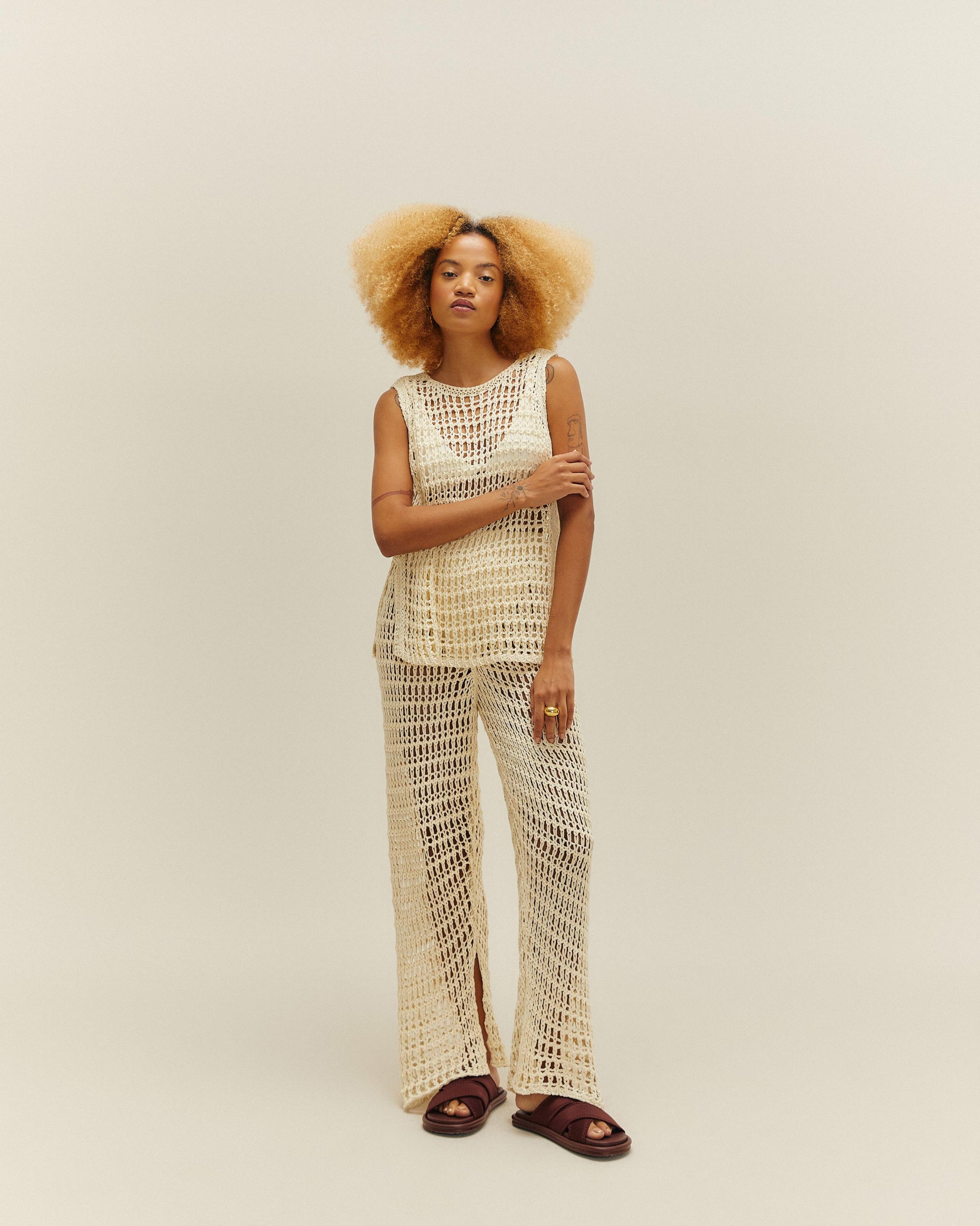 CAROL KNIT SHIRT OFF-WHITE