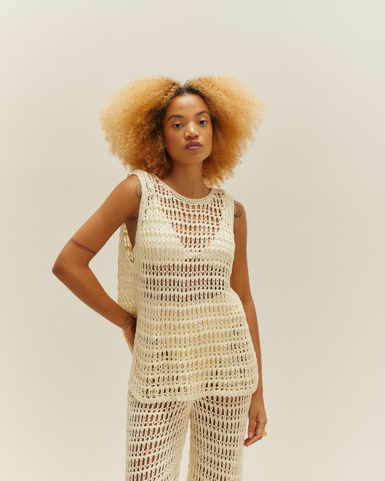 CAROL KNIT SHIRT OFF-WHITE