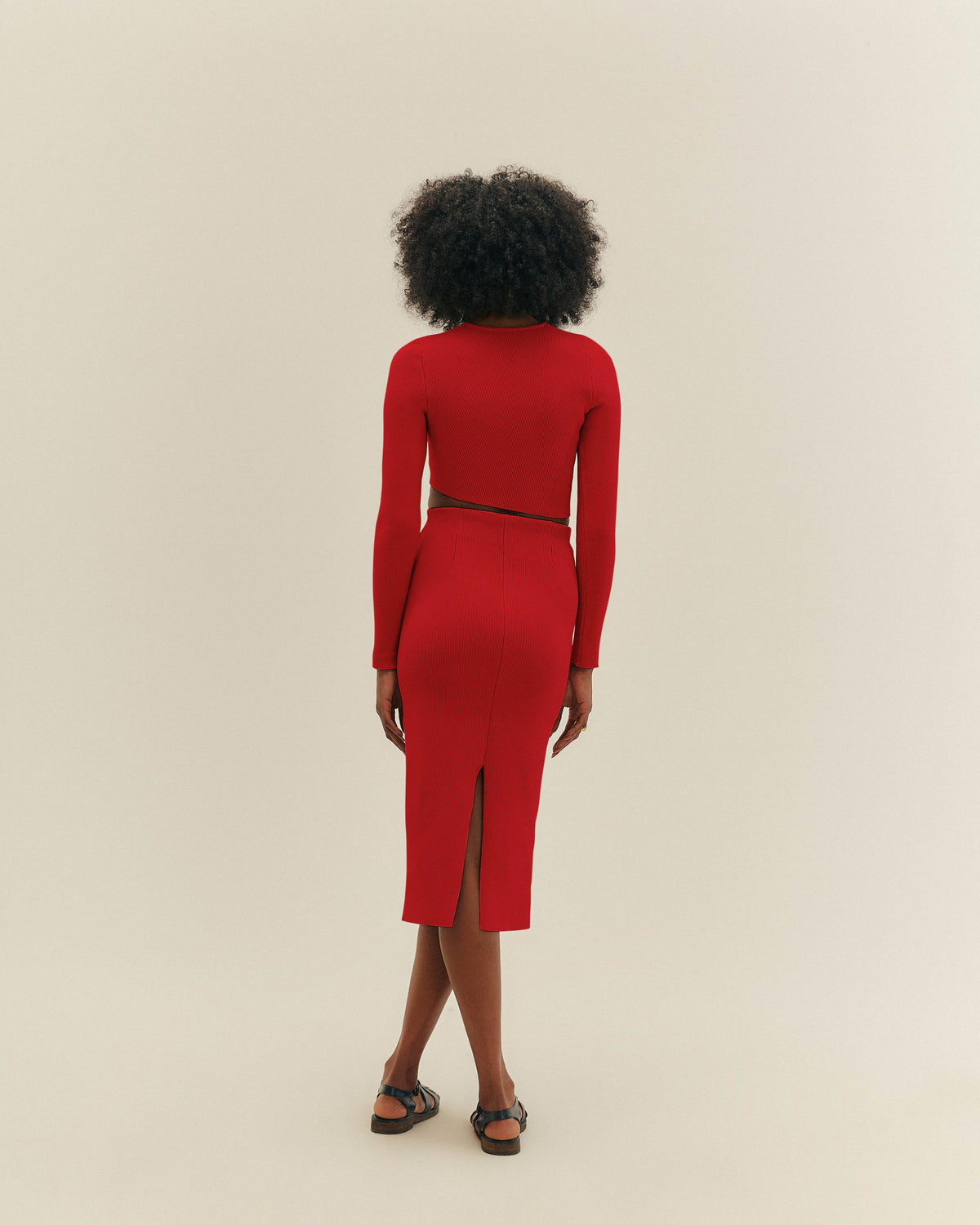 KNIT VERENA TOP RED