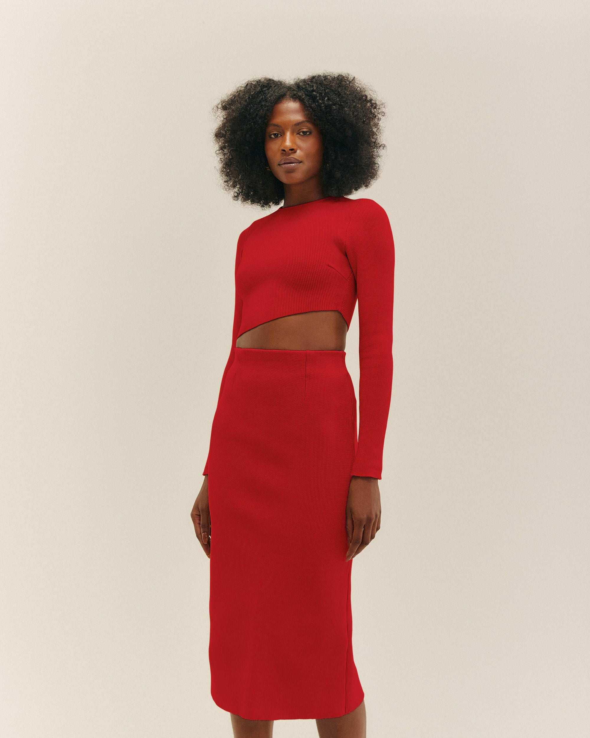 KNIT VERENA TOP RED