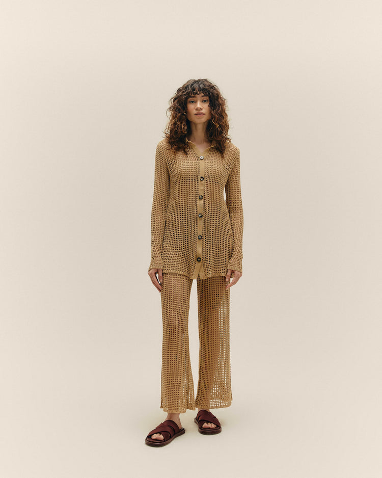 KNIT LUANA SHIRT CUBAN SAND