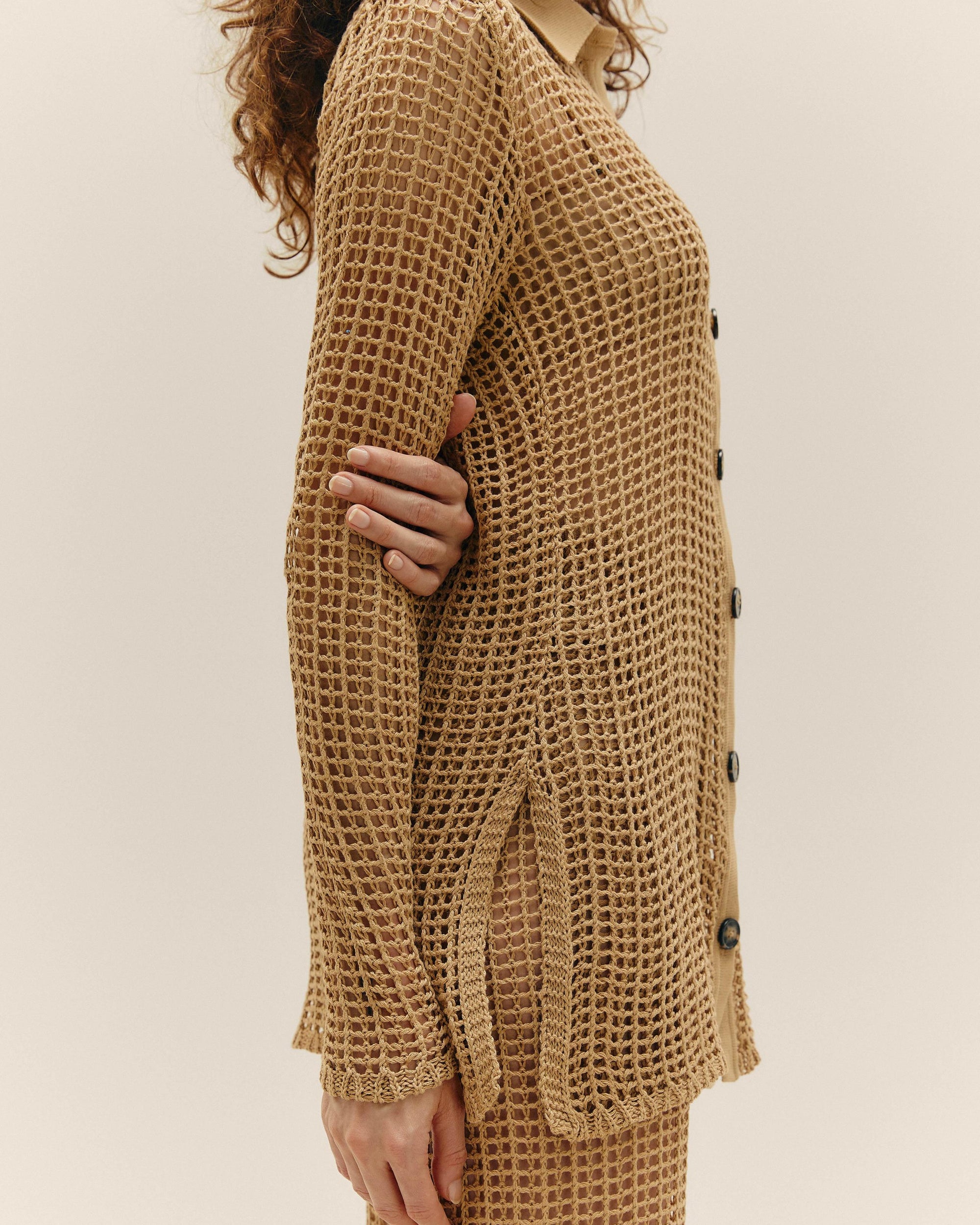 KNIT LUANA SHIRT CUBAN SAND