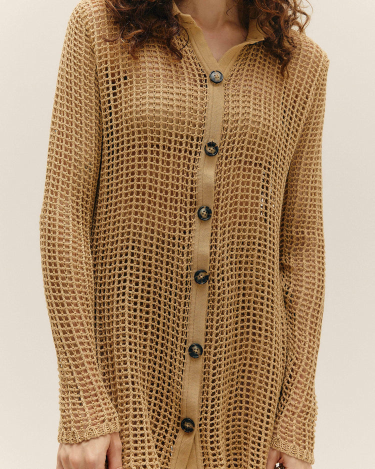 KNIT LUANA SHIRT CUBAN SAND