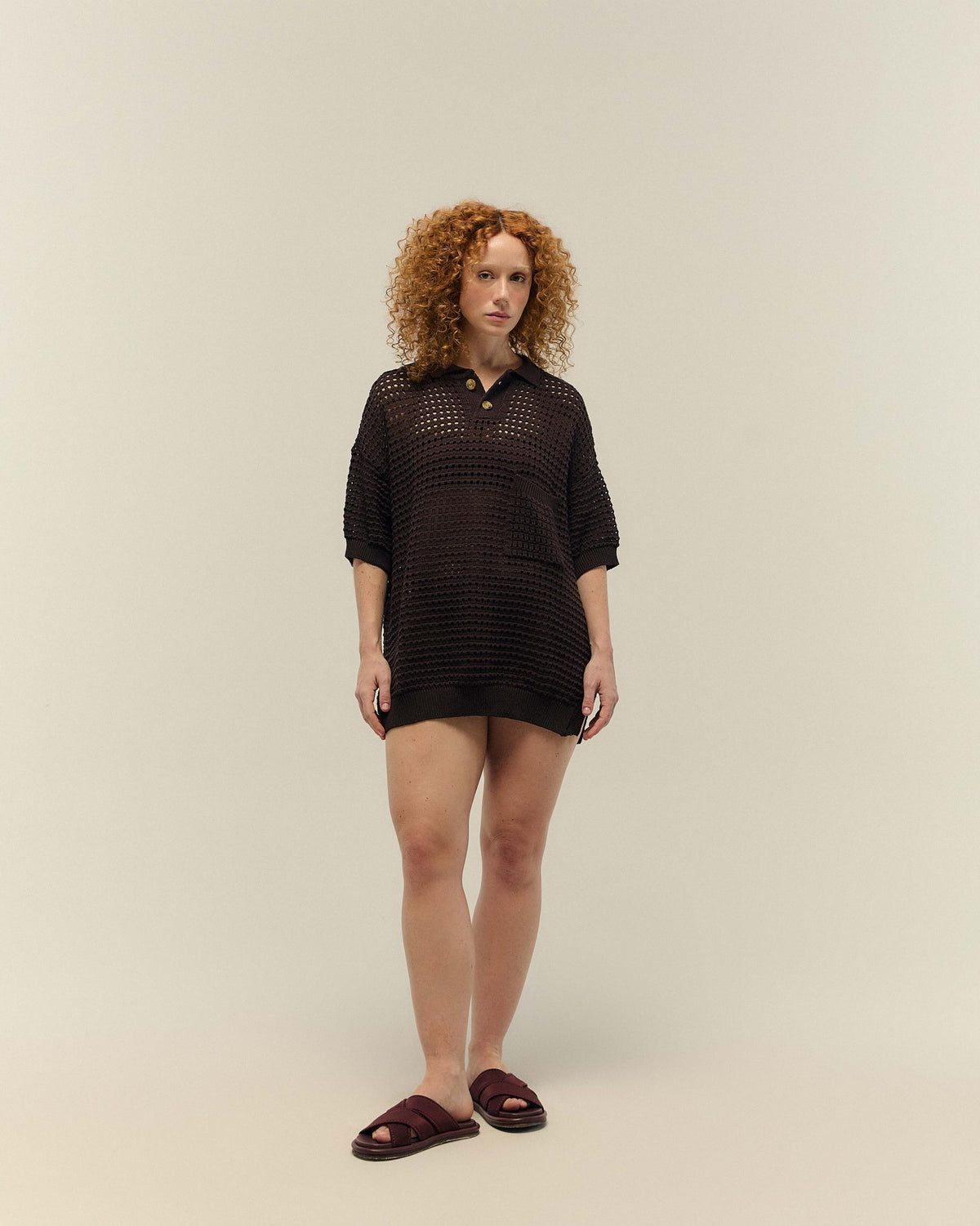 BLUSA JOANA TRICOT BRAUNA BROWN