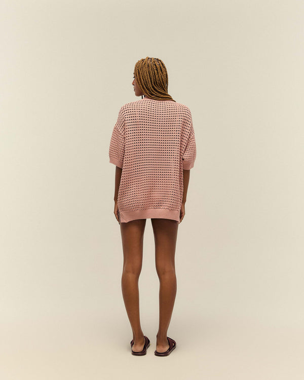 KNIT JOANA BLOUSE ROSEHIP