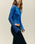 ISADORA COBALT BLUE KNIT BLOUSE
