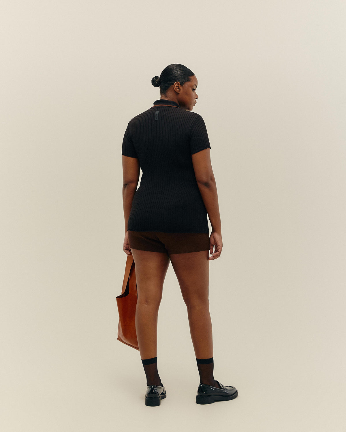 VIVIANE SPORT KNIT BLOUSE BLACK