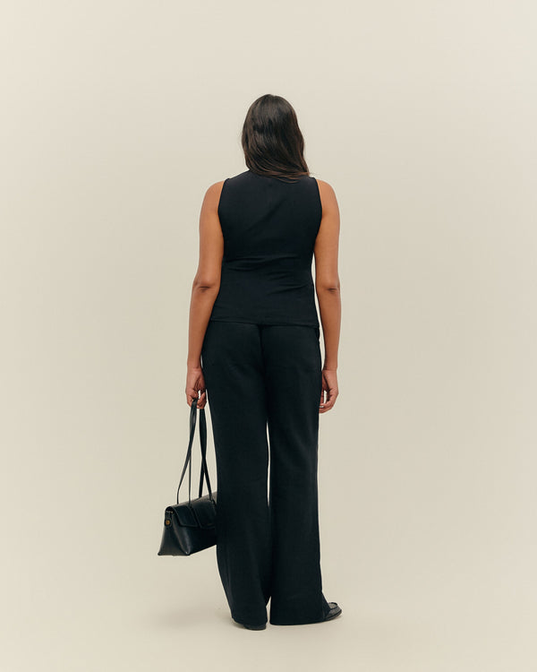 HIGH NECK BLOUSE BLACK