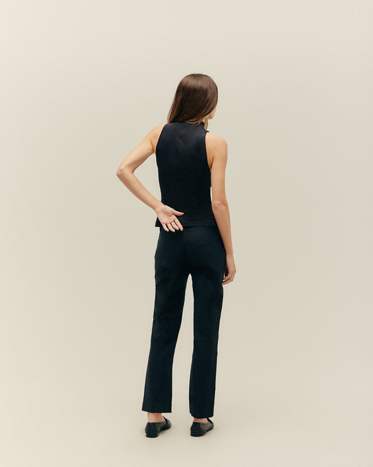 HIGH NECK BLOUSE BLACK