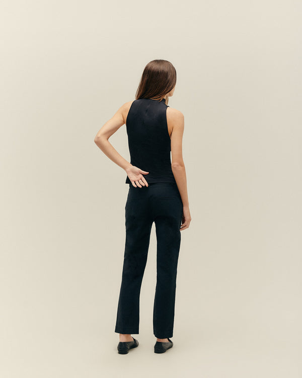HIGH NECK BLOUSE BLACK