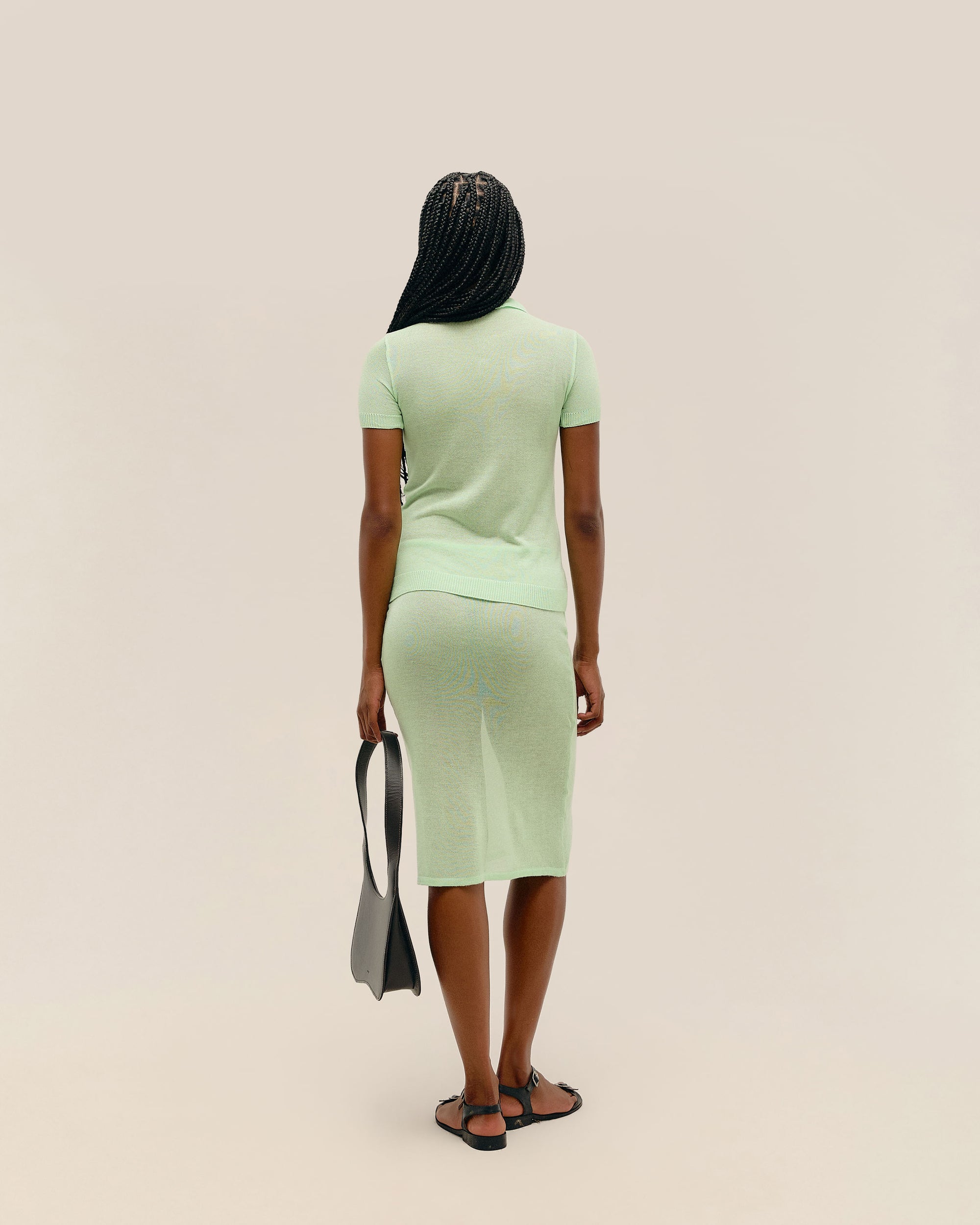 AMELIA KNIT SHIRT CANOAS GREEN