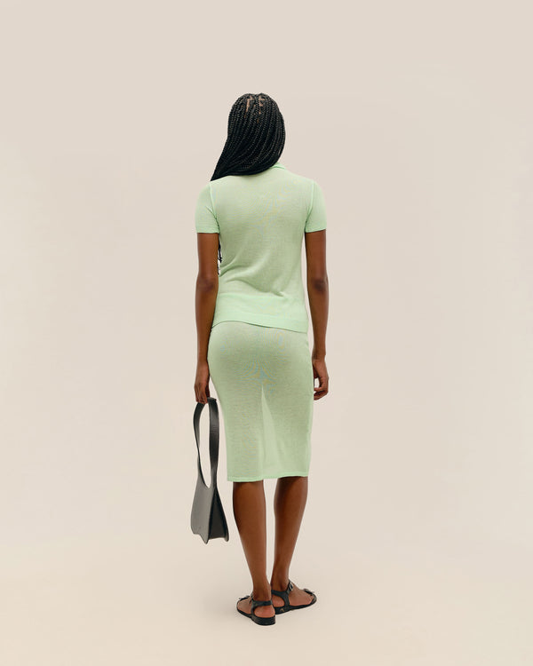 AMELIA KNIT SHIRT CANOAS GREEN