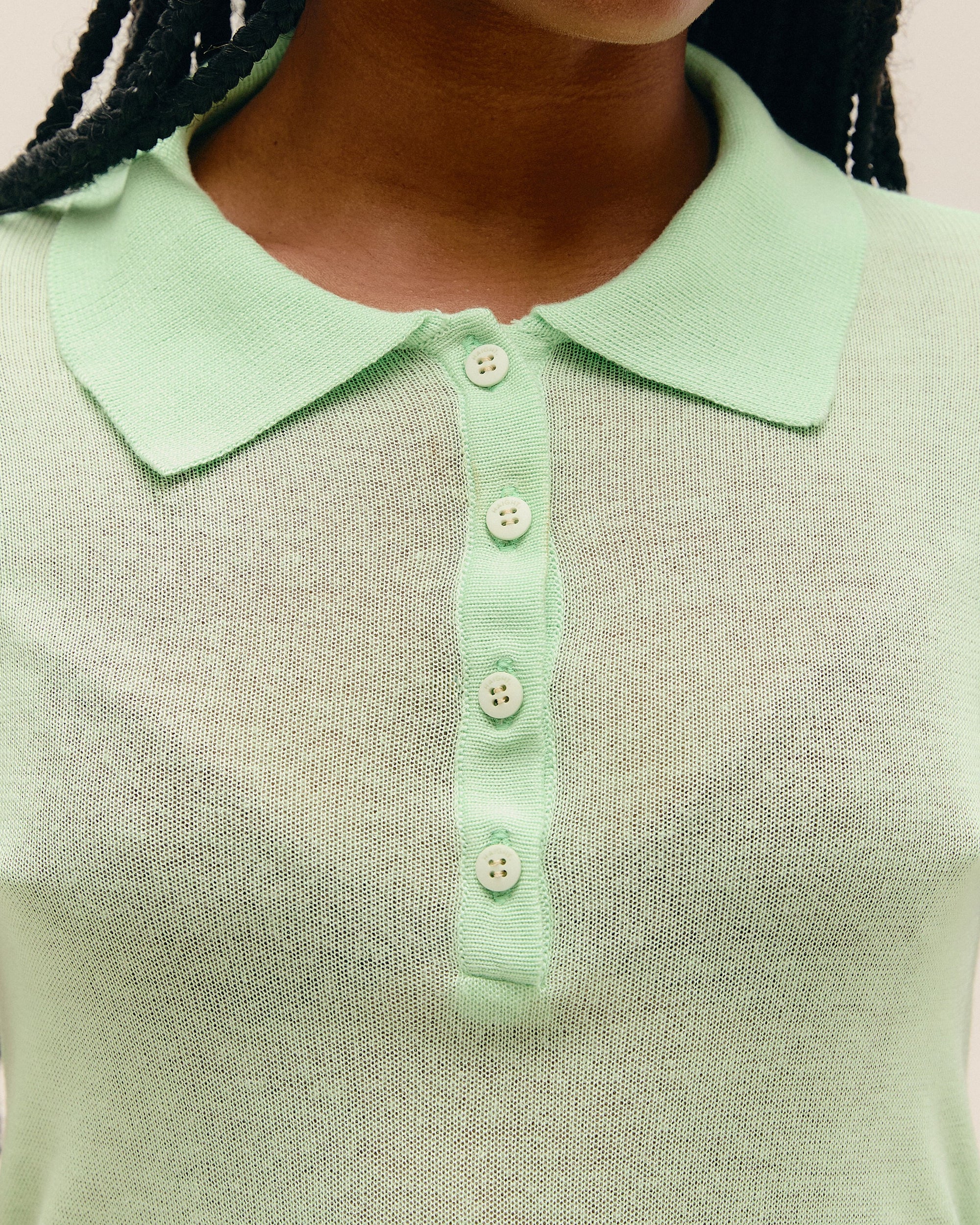 AMELIA KNIT SHIRT CANOAS GREEN