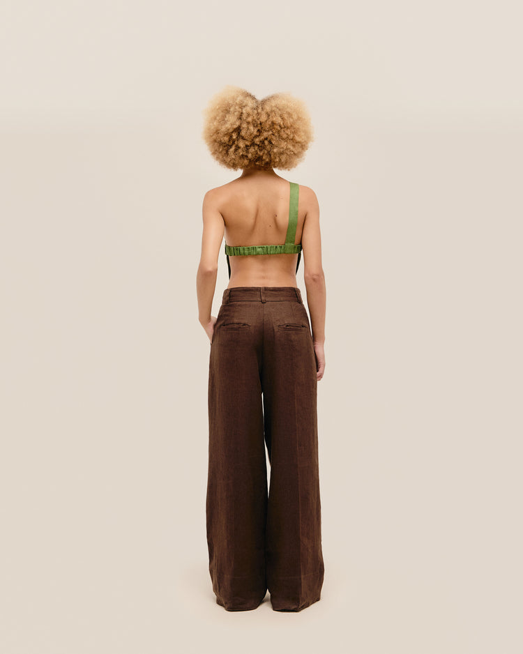 ASSIMETRIC TOP OLIVE GREEN
