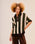 OVER-THE-KNEES KNIT TOP. OLIVE STRIPES