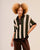 OVER-THE-KNEES KNIT TOP. OLIVE STRIPES