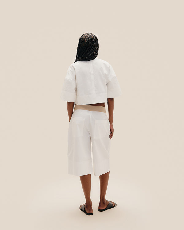 MAGLIETTA HANNA IN COTONE BIANCO SPORCO