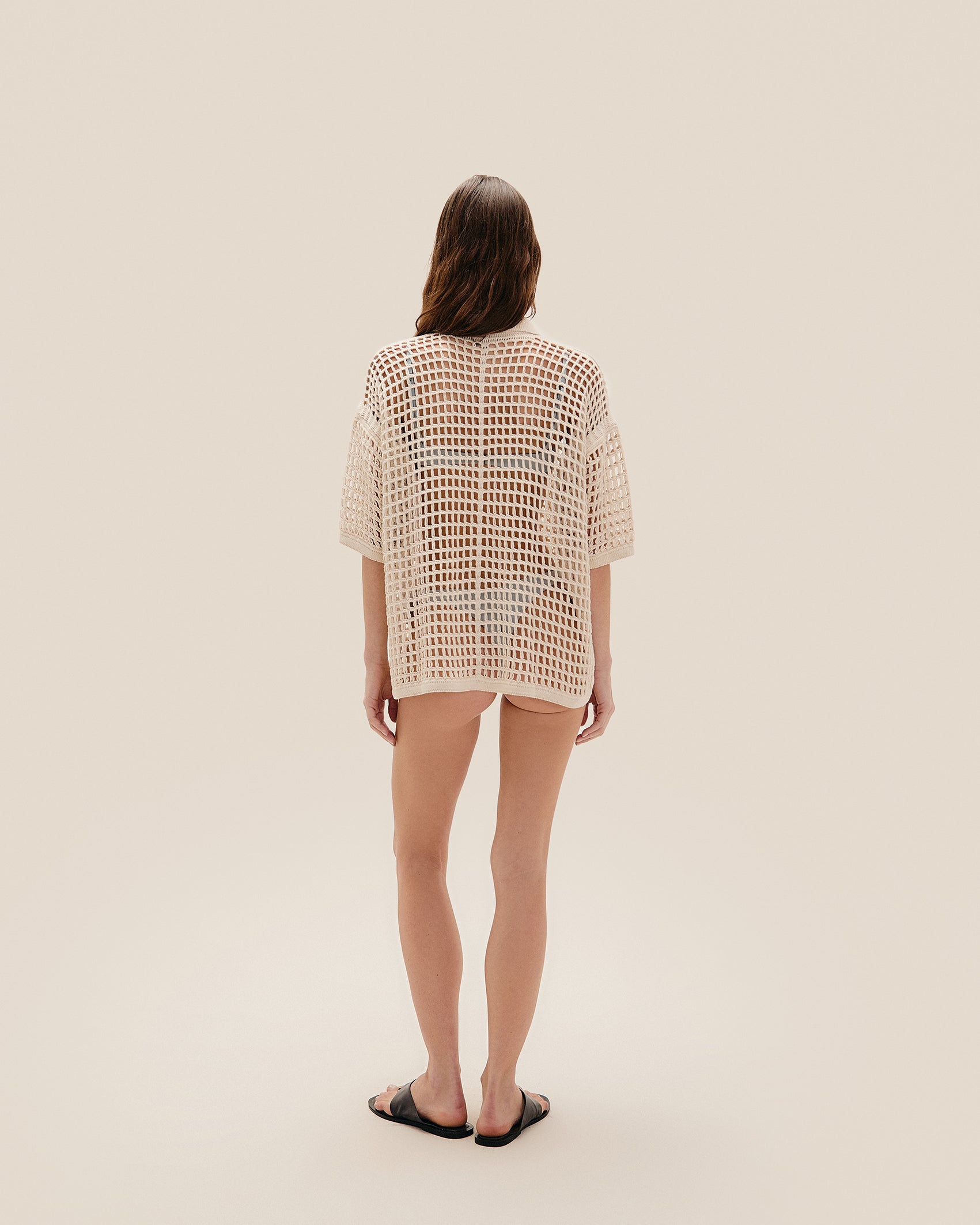 .SHEILA KNIT SHIRT IVORY