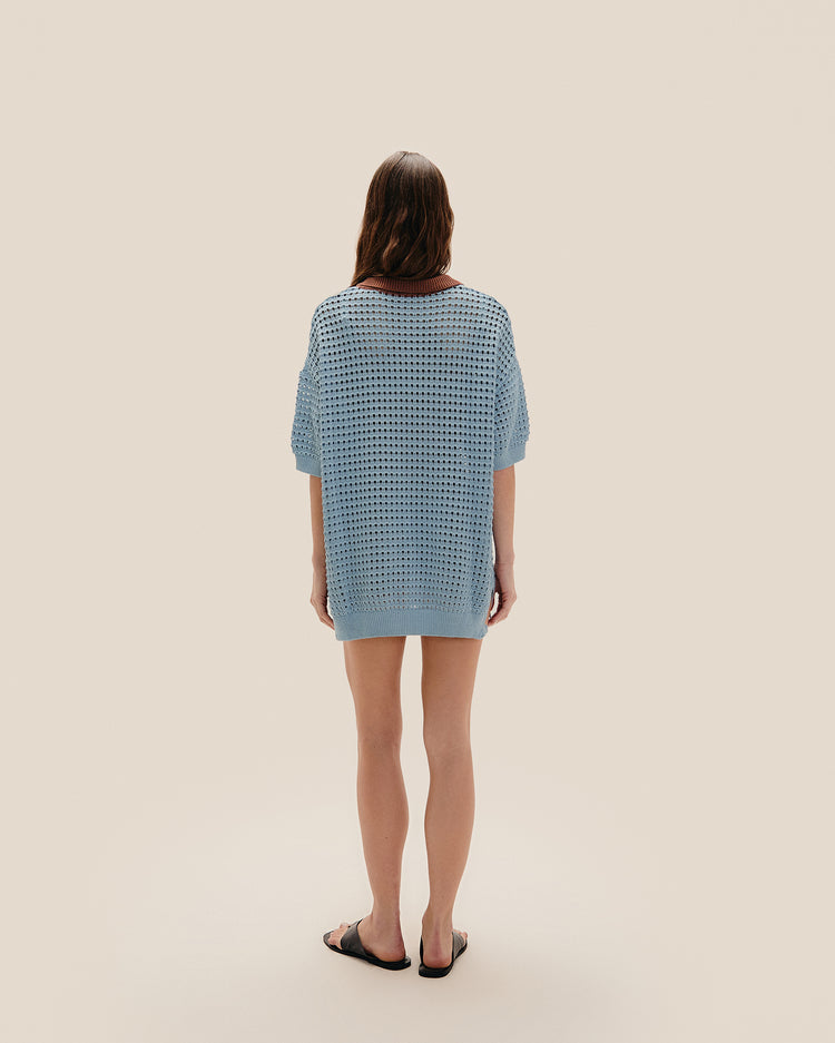 STRIPES JOANA KNIT SHIRT BARDI BLUE