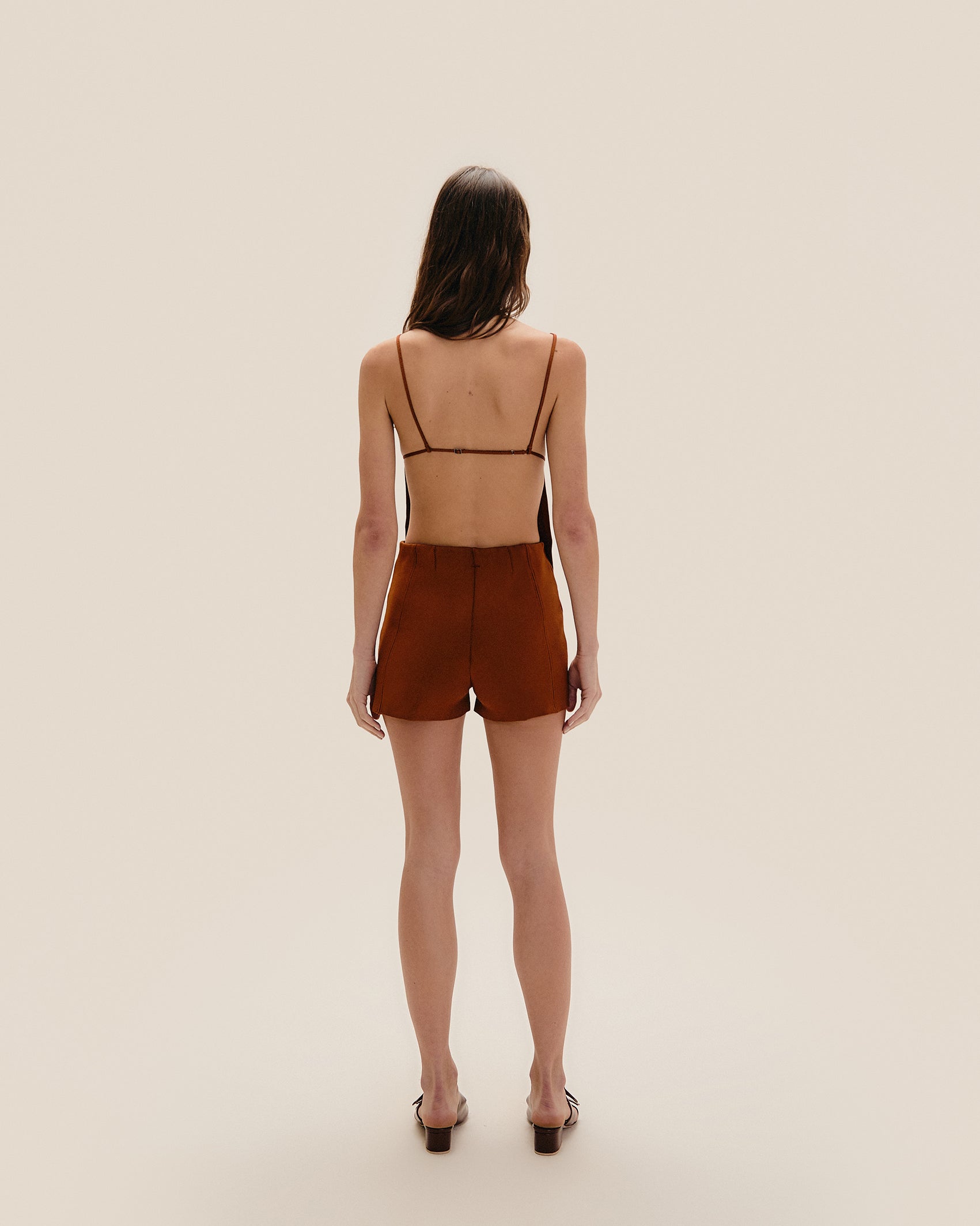 CHEMISIER EN MAILLE CLARICE MARRON MOYEN