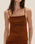 CHEMISIER EN MAILLE CLARICE MARRON MOYEN