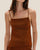 CHEMISIER EN MAILLE CLARICE MARRON MOYEN