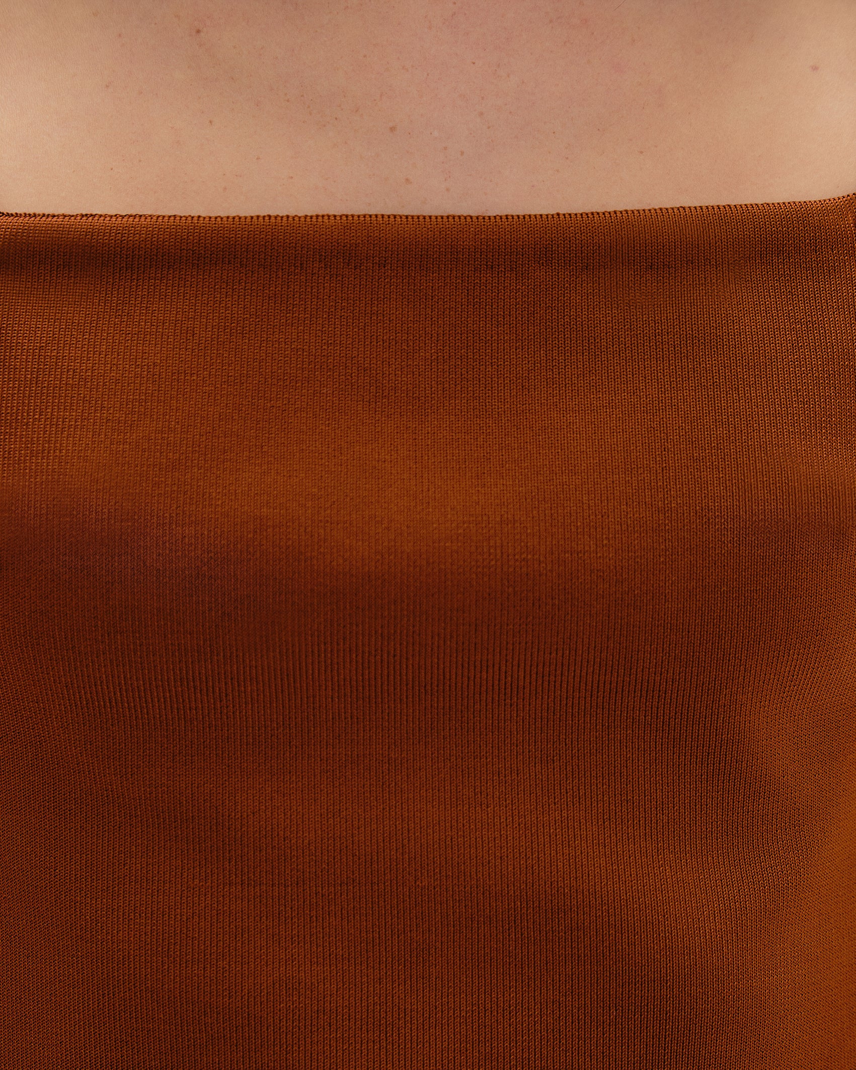 CHEMISIER EN MAILLE CLARICE MARRON MOYEN