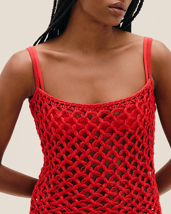 TOP IN MAGLIA CLARA ROSSO SHIFT