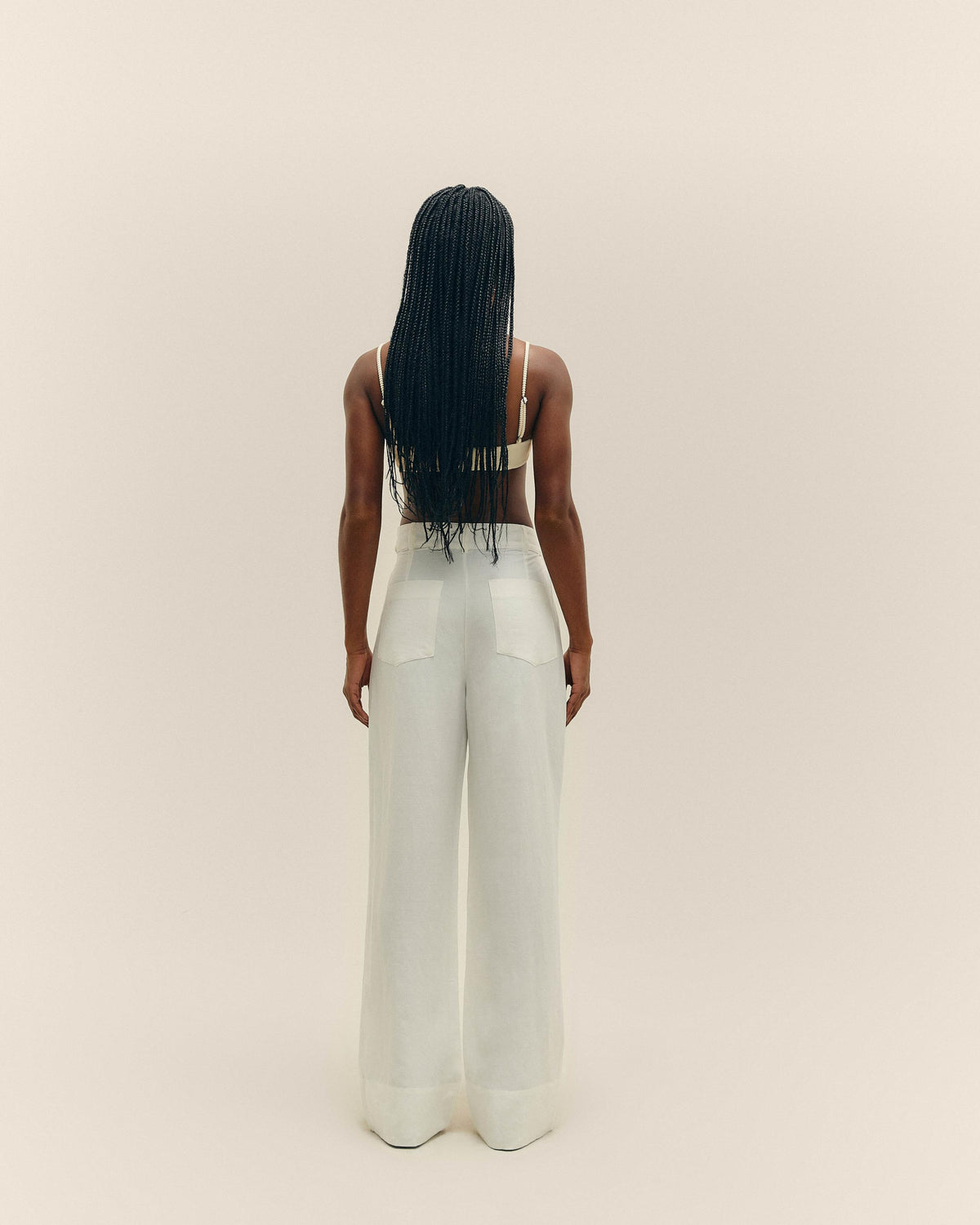 .VERENA PANTALONI BIANCO SPORCO