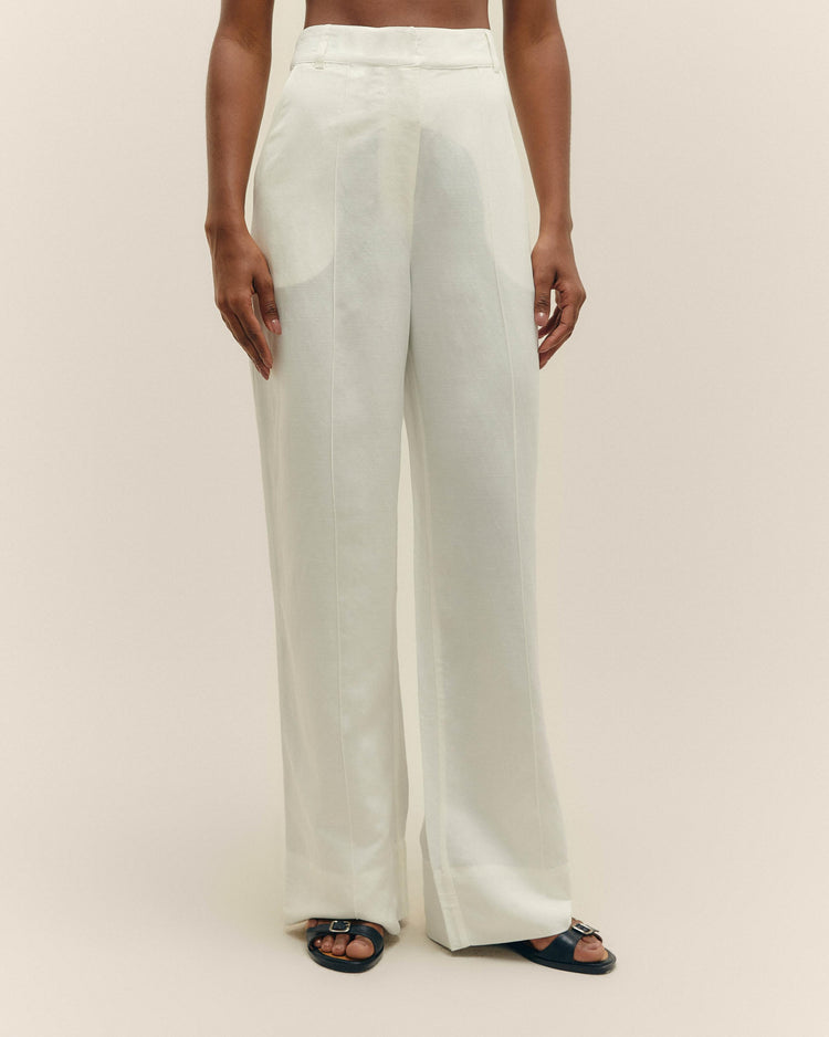 .VERENA PANTALONI BIANCO SPORCO