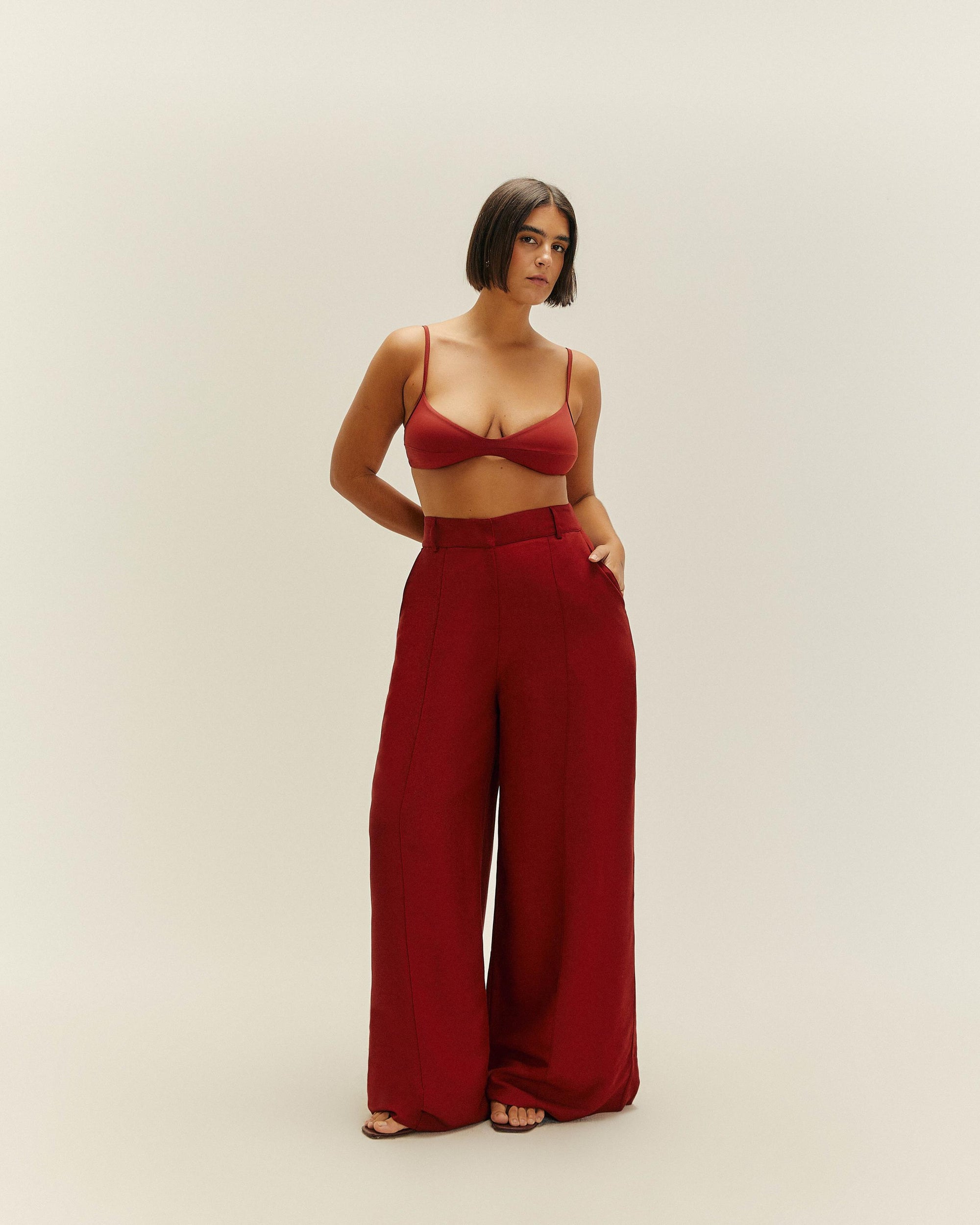 PANTALONI VERENA BORDEAUX