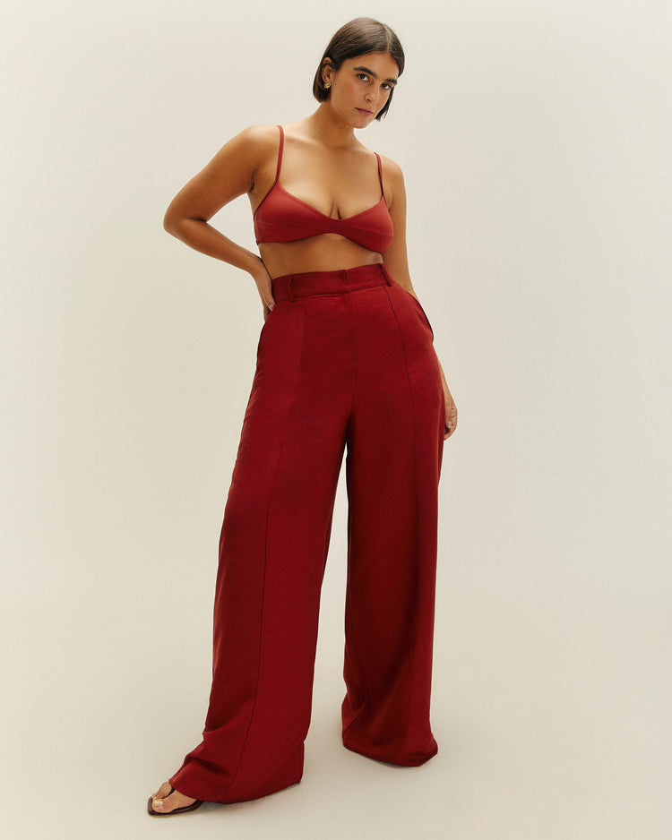 PANTALONI VERENA BORDEAUX