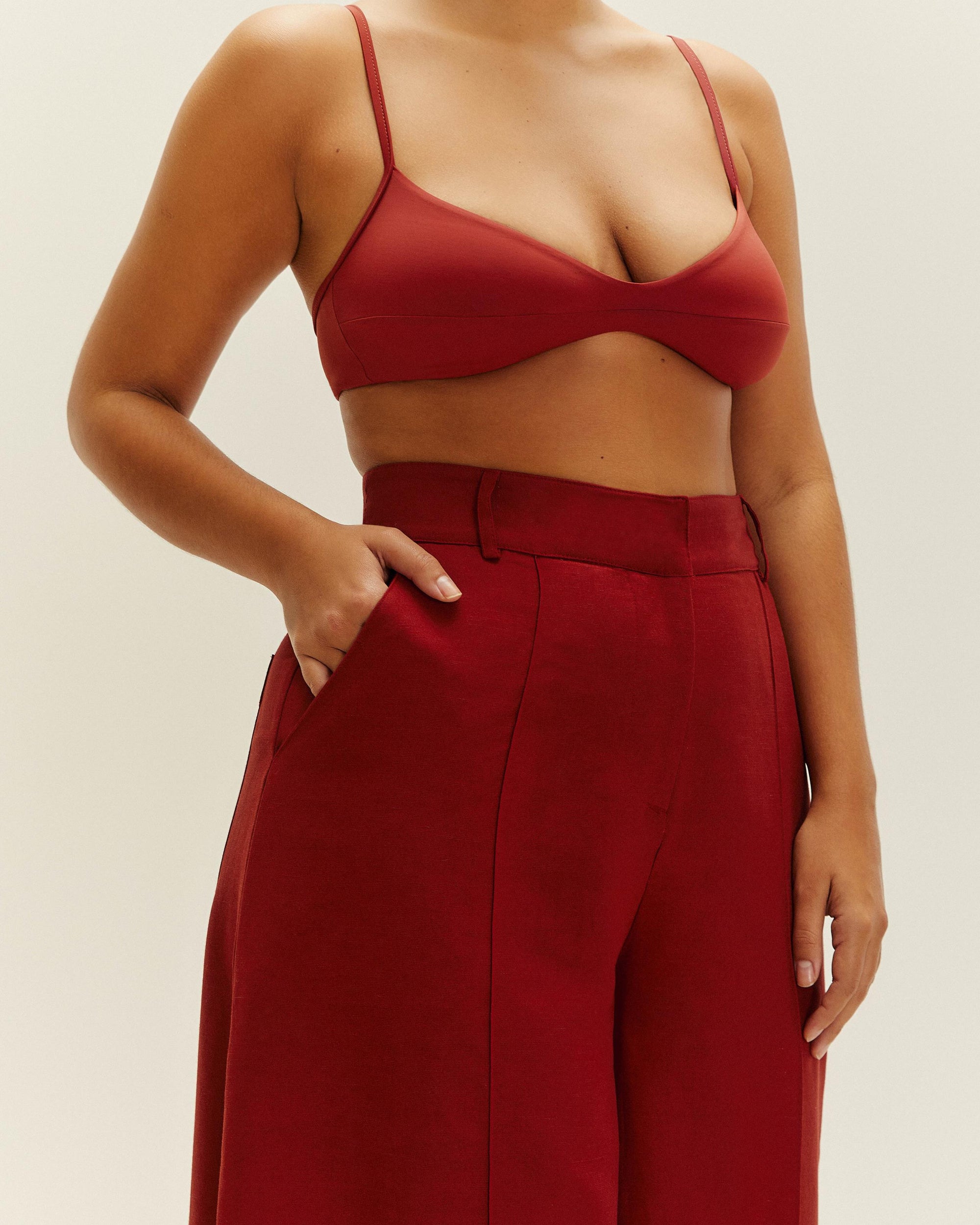 PANTALONI VERENA BORDEAUX