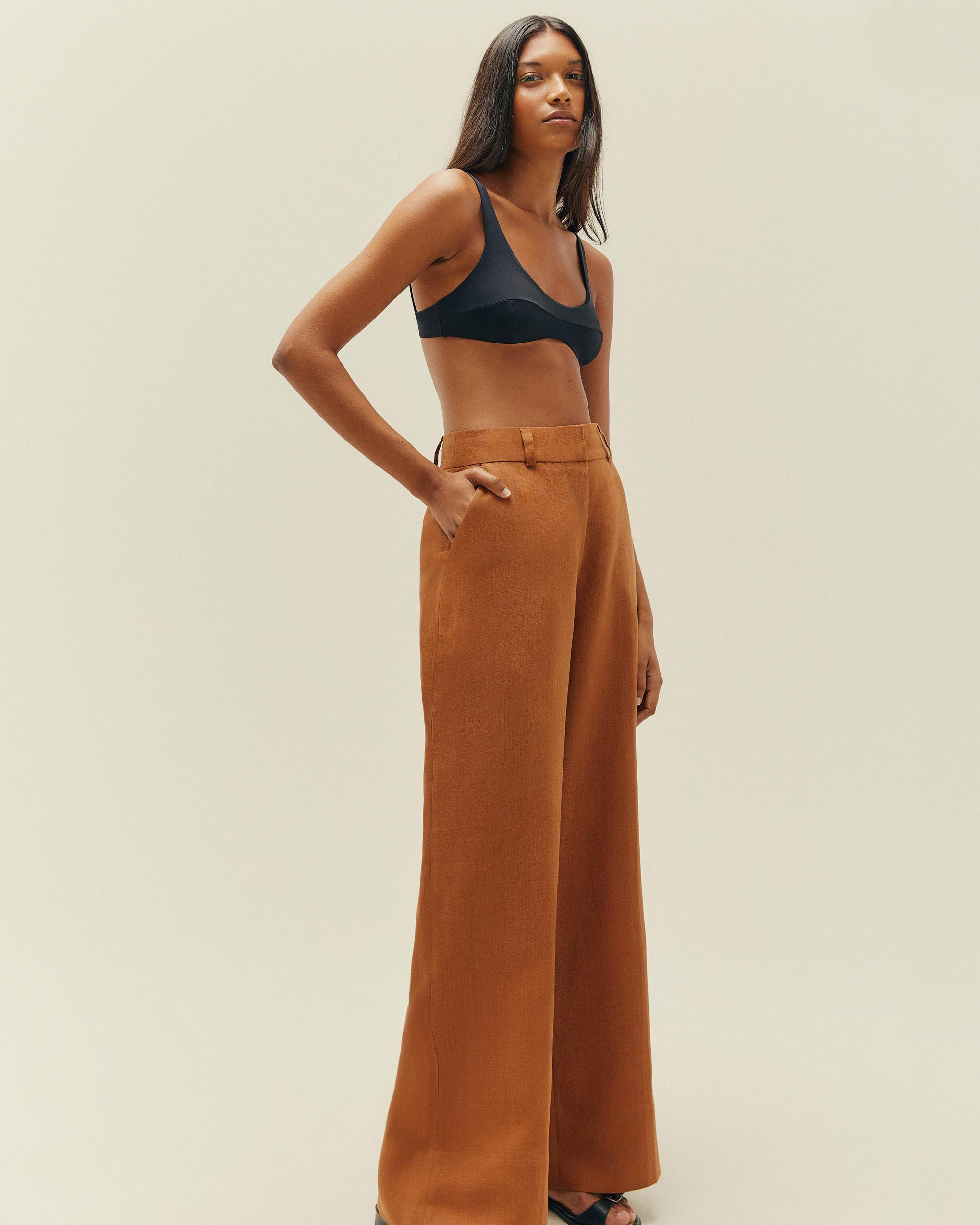 PANTALON GIOVANNA CHÂTAIGNE
