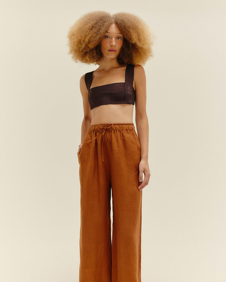 PANTALONES IRENE MARRÓN MEDIO