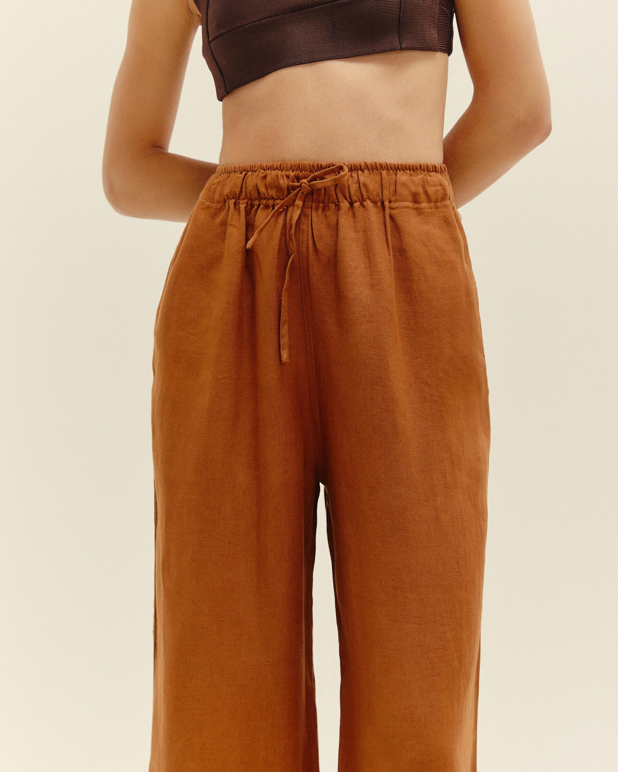 PANTALONES IRENE MARRÓN MEDIO