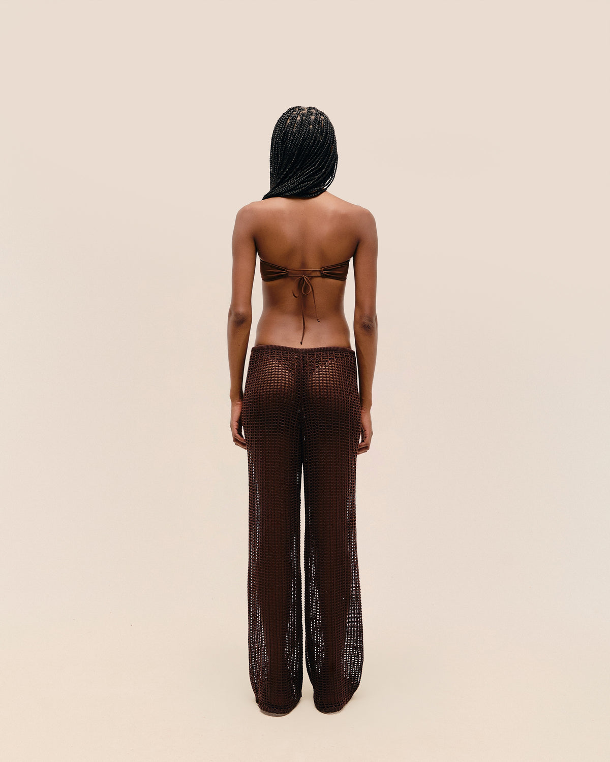 KNIT REBECA PANTS BRAUNA BROWN