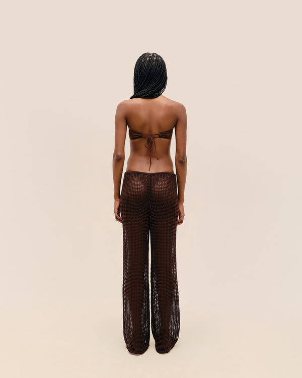 KNIT REBECA PANTS BRAUNA BROWN