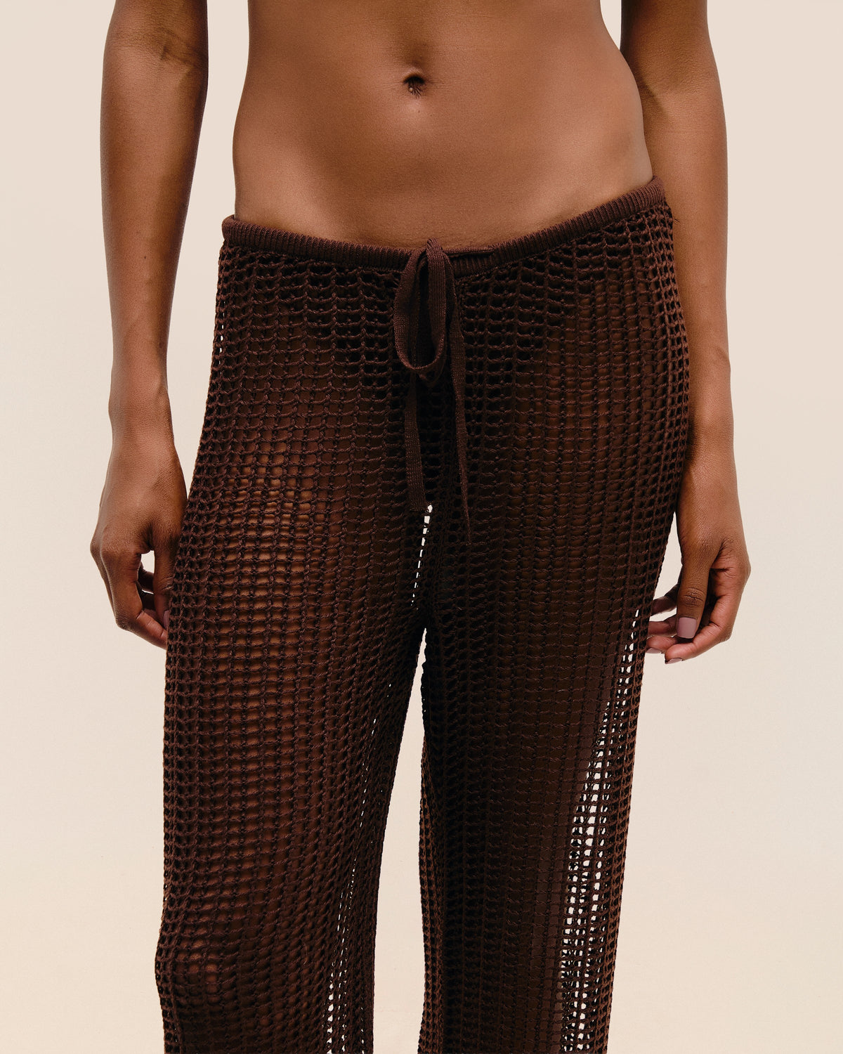 KNIT REBECA PANTS BRAUNA BROWN