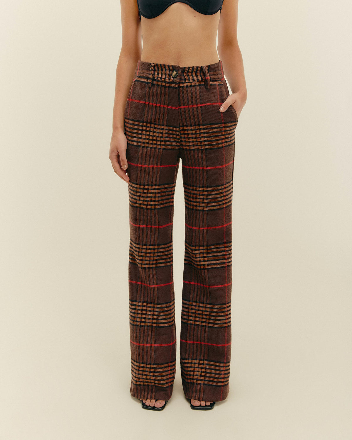 CALÇA LETICIA ESTAMPADO VINTAGE CHESS
