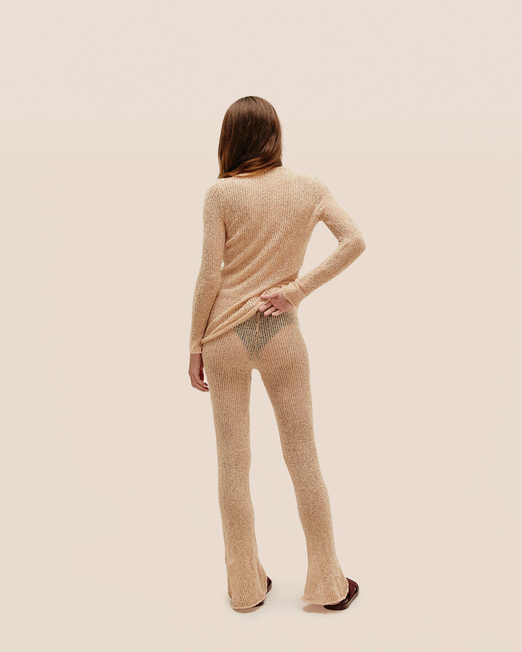 CECILIA KNIT PANTS IN CUBAN SAND