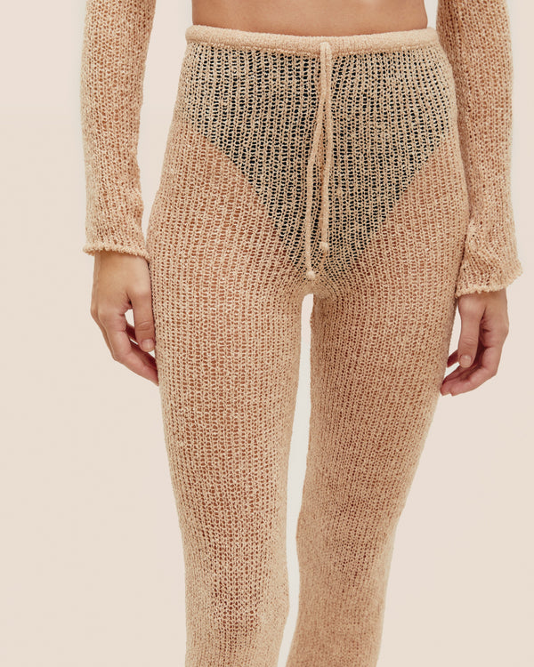 CECILIA KNIT PANTS IN CUBAN SAND