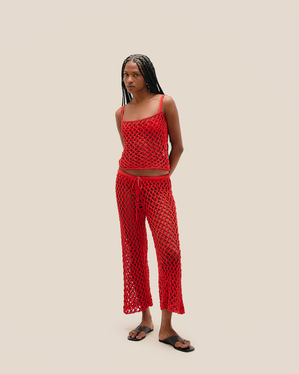 CLARA KNIT PANTS RED SHIFT