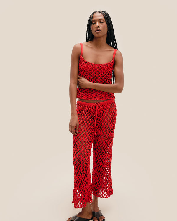 CLARA KNIT PANTS RED SHIFT