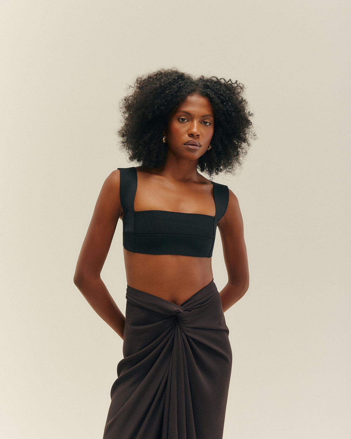 KNIT AMANDA TOP BLACK