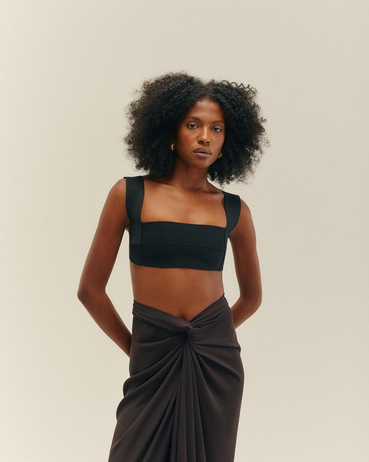KNIT AMANDA TOP BLACK